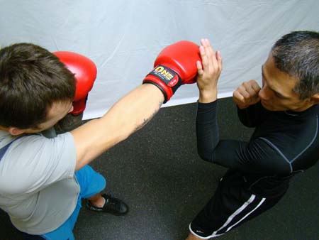 parrying a punch in Boxing