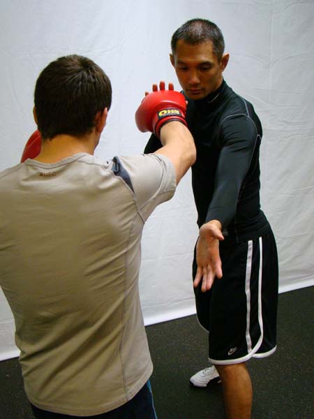 make sure your elbow stays in when Boxing