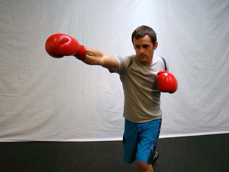 Keep your left hand up when Boxing