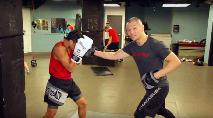 a focus mitt pad drill for boxing