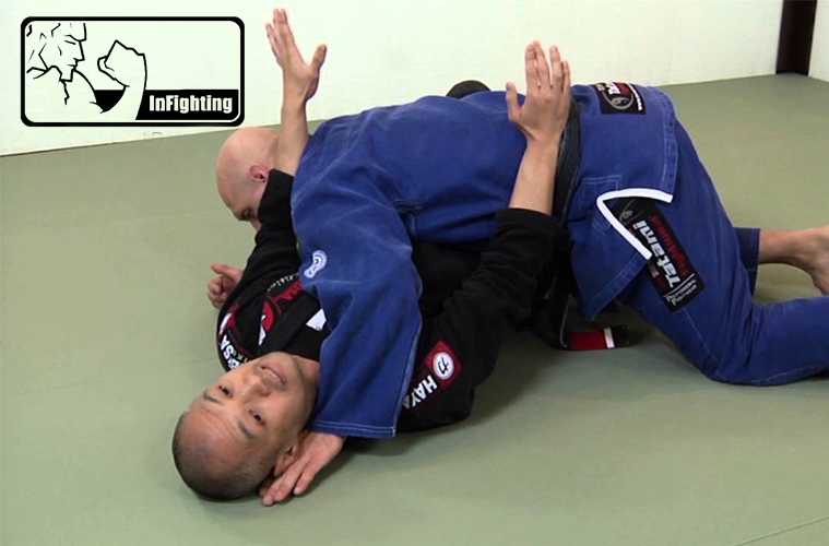how to use your arms in Bottom Cross Side in BJJ