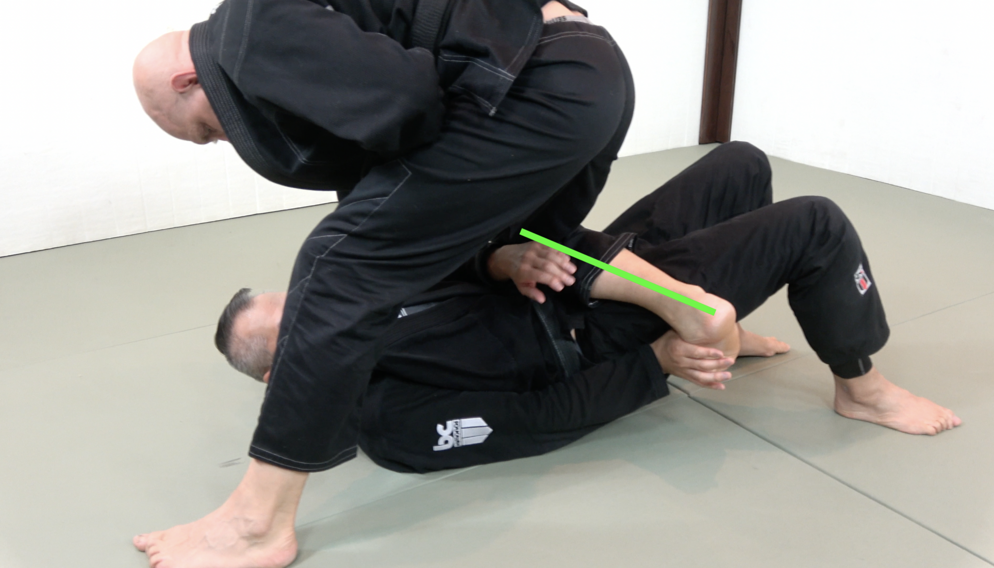 Knee On Belly Escape Foot Trap BJJ Technique