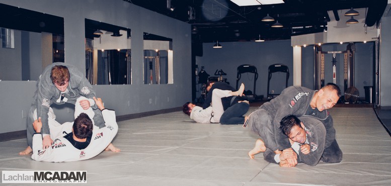 rolling in a bjj group class