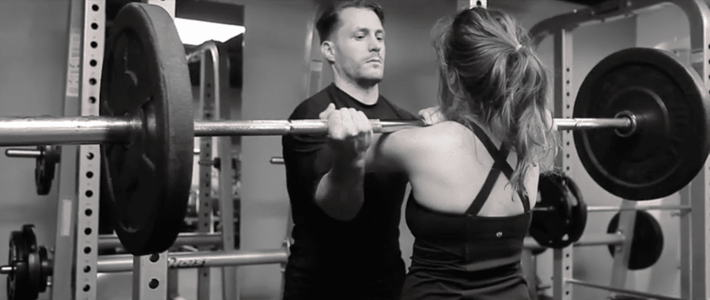 Personal trainer working with a client in our Vancouver gym