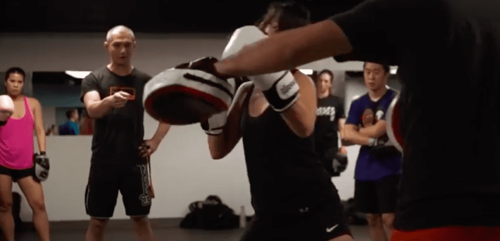 Ritchie teaching Kickboxing at the Vancouver gym
