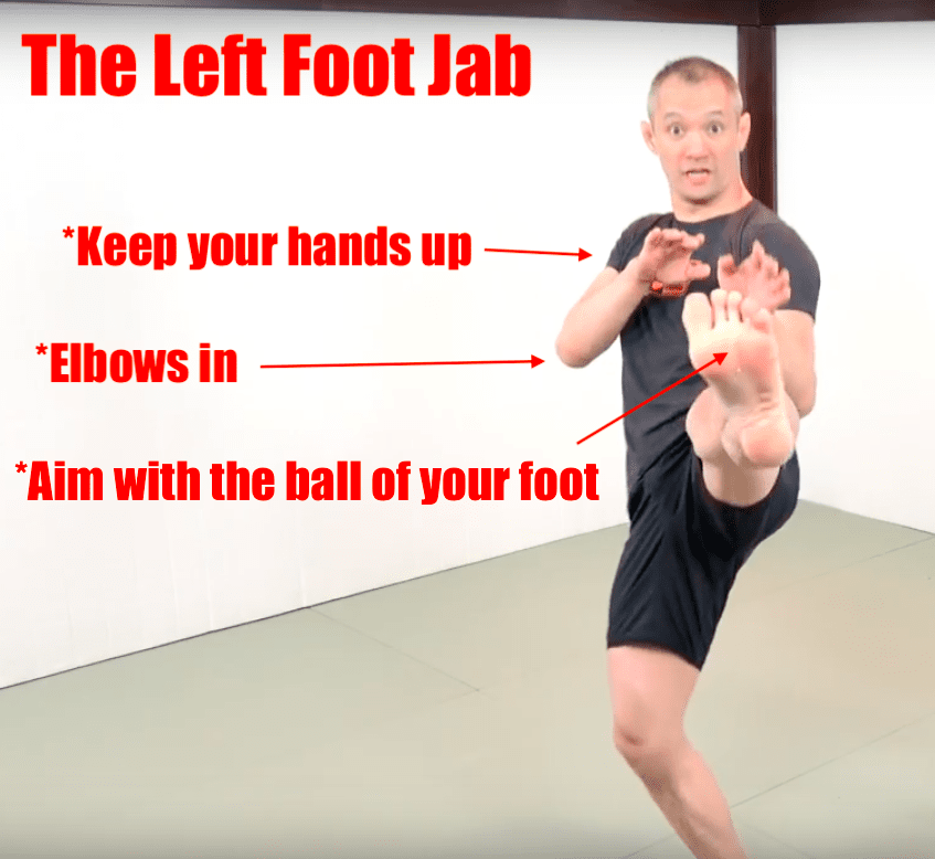 study these details on the left foot jab to perfect your form